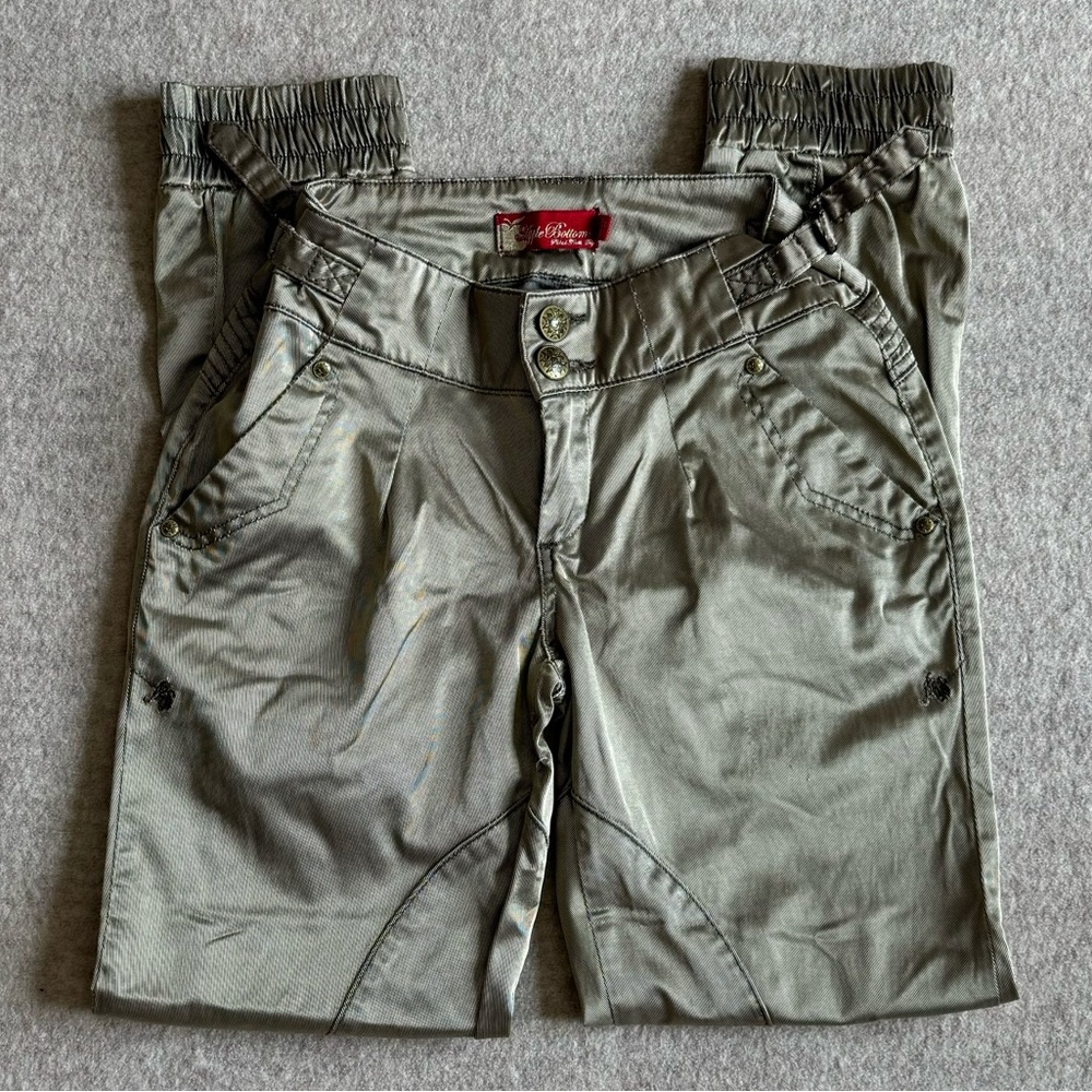 Y2k Vintage Gold Apple Bottoms Jeans - image 1